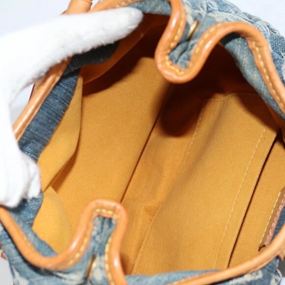 LOUIS VUITTON Monogram denim Preity Hand Bag Blue M95020 LV Auth 140355V - Picture 11 of 16